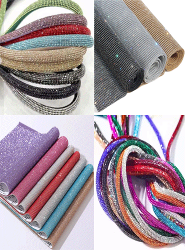 rhinestone strass tira sripe malla